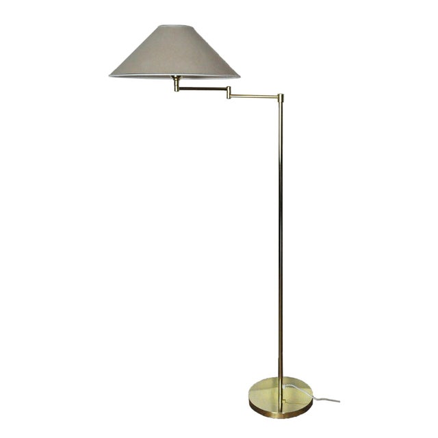 Swedish Adjustable Floor Lamp in Brass Plated Metal from Cottex, 1970s For Sale - Image 12 of 12