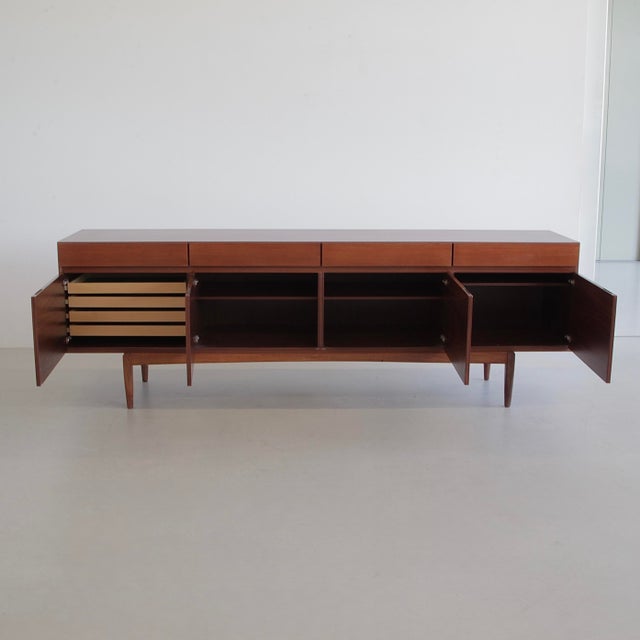 Brown Large Teak FA66 Sideboard by Ib Kofold Larsen for Faarup Møbelfabrik, 1966 For Sale - Image 8 of 11