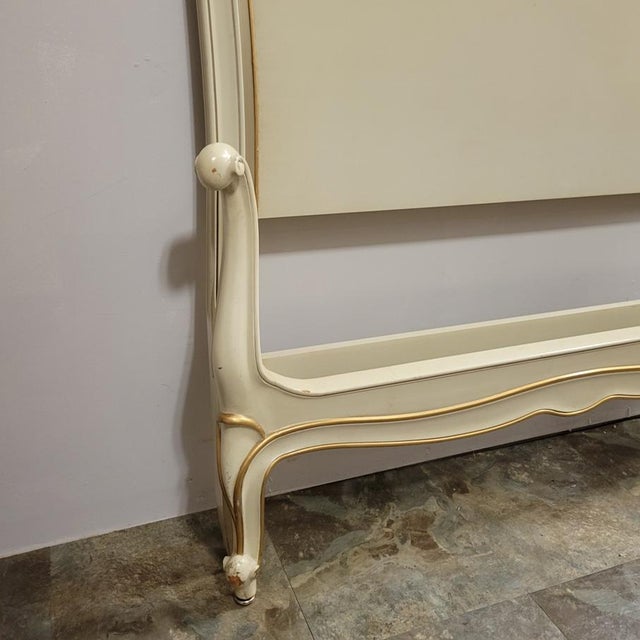 Off-white Vintage Drexel French Provincial Off-White Twin Beds, Pair With Nightstand For Sale - Image 8 of 11