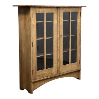 Stickley Furniture Harvey Ellis Bookcase With Wood Inlays; Style 89-706 For Sale