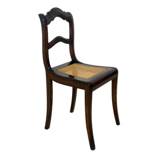 Antique Biedermeier Viennese Wickerwork Dining Chairs, 1880s, Set of 2 For Sale