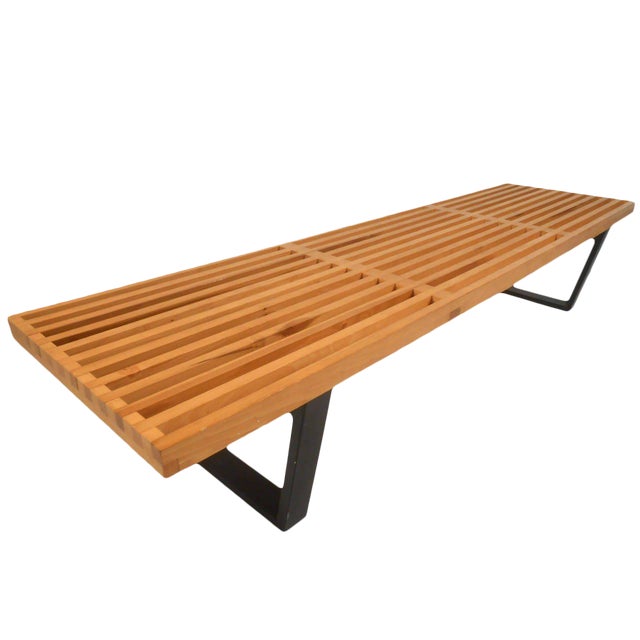 George Nelson Style Slat Bench For Sale