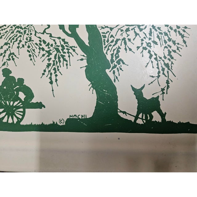 Vintage 1930's Ugo Mochi Designed Enamel Top Farm Dining Work Table For Sale - Image 11 of 12