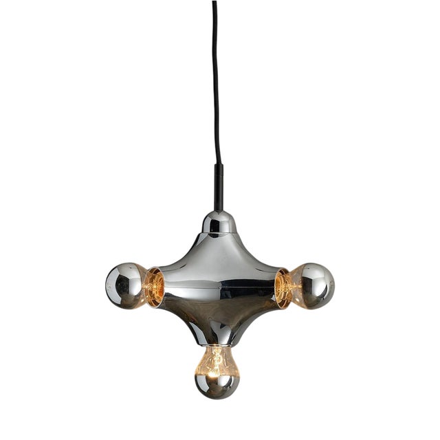 Chrome Sputnik Model 3337 Pendant from Cosack, 1970s For Sale