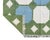 Casa Cosima Handmade Woolen Rug, Sky Blue With Cream and Moss Green Border Tile Dhurrie - 9'x12' For Sale - Image 4 of 11