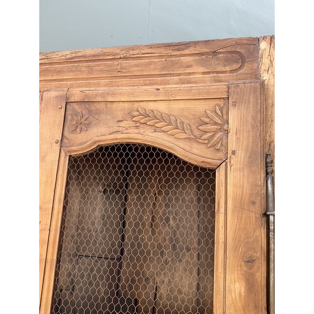 Brown Vintage Gusto Distressed Wire Front Linen Press For Sale - Image 8 of 12