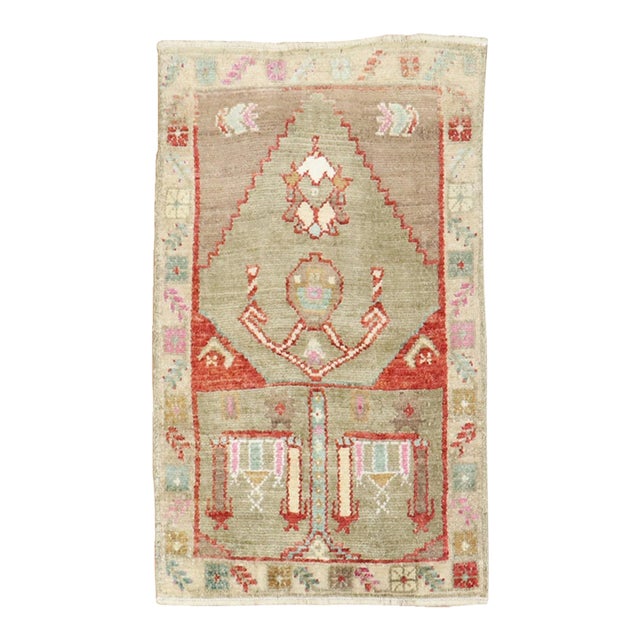 Vintage Kars Small Prayer Rug - 2'6" x 4'2" For Sale