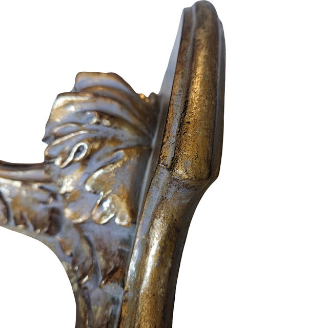 Late 20th Century Pair of Gilt Acanthus Architectural Corbels – Hollywood Regency Neoclassical Wall Shelves For Sale - Image 10 of 14