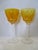 Bohemian Canary Yellow Cased Cut to Clear Vintage Wine Glasses - a Pair For Sale In Phoenix - Image 6 of 13