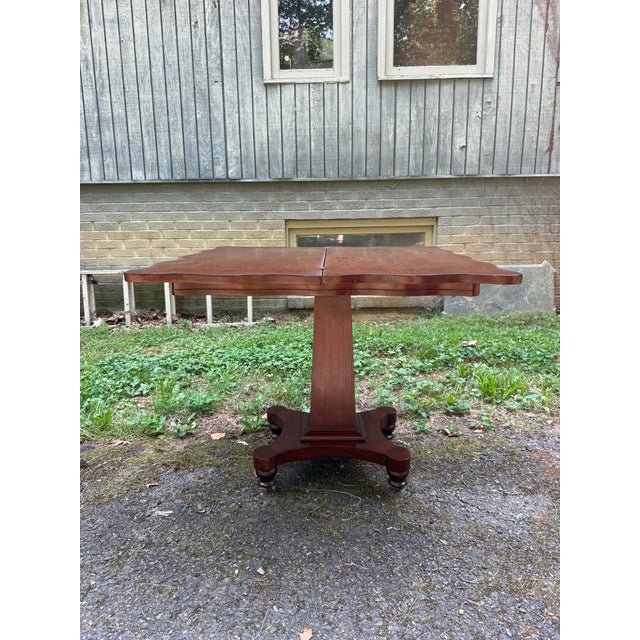Antique Regency Style Mahogany Flip Top Game Table For Sale - Image 10 of 18