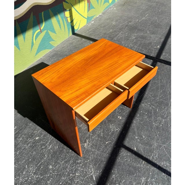 Late 20th Century Danish Teak Desk/Vanity For Sale - Image 5 of 11