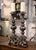 Add an air of drama and elegance to your interior with this striking pair of antique Italian candlesticks, crafted circa...