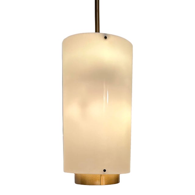 1960s Acrylic Shade Pendants Adjustable Drop For Sale