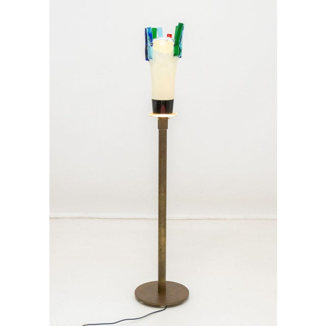 Early 20th Century Elio Raffaeli Murano Glass Sculpture Floor Lamp For Sale - Image 9 of 10