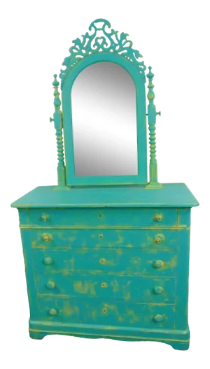 J & Jw Meeks Victorian Custom Painted Dresser
