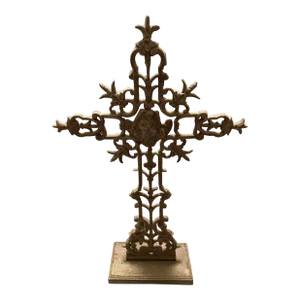 French Iron Cross 3’ Vintage Standing Cross