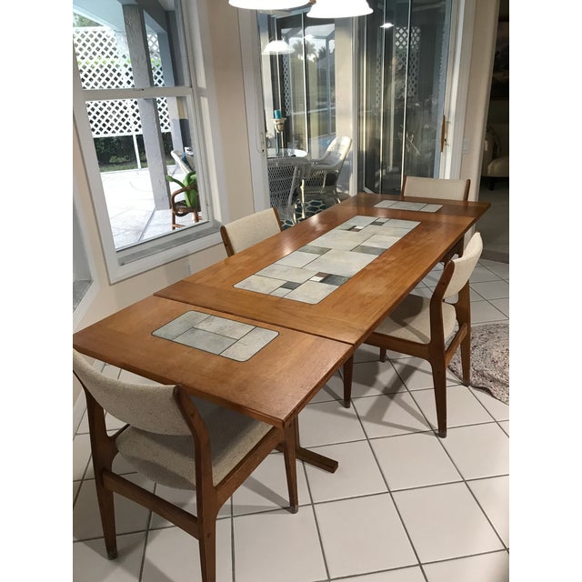 Vintage Mid Century Danish Modern Tile Top Dining Set Chairish