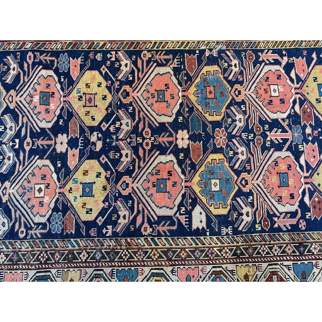 Textile A Sensational Antique Tribal Caucasian Kuba Rug For Sale - Image 7 of 9