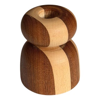 Candlestick 3 in Beech and Cumaru by Romain Des Bois For Sale