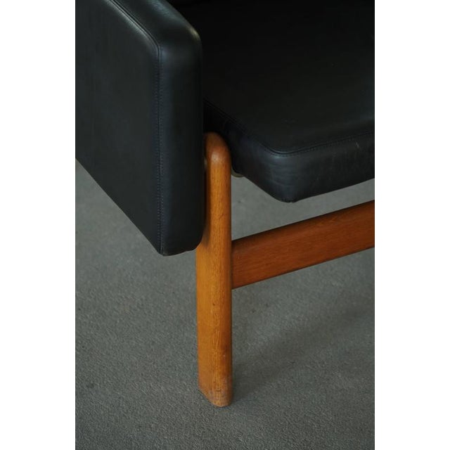 Easy Chair in Oak and Leather by Jørgen Bækmark for FDB Møbler, Denmark, 1960s For Sale - Image 13 of 18