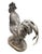 Dark Gray Pair of Mid-20th Century Vintage Cast Iron Rooster Garden Statues For Sale - Image 8 of 12