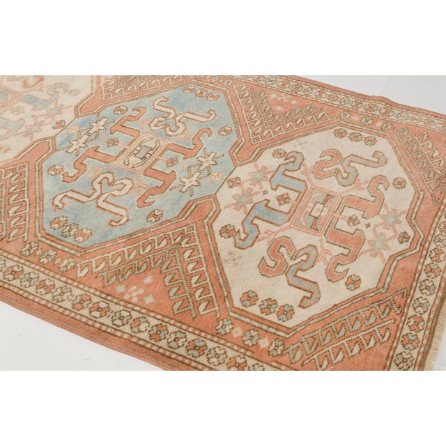 Vintage Peach Colour Oushak Rug For Sale - Image 10 of 10