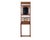 This Vintage Indian Painted Teakwood Hall Stand with Mirror is handcrafted from solid teakwood, featuring a tall mirrored...