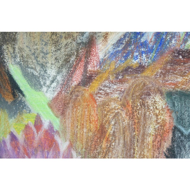 Erosion in Color - Mid 20th Century Abstract Original Pastel on Board Signed, Framed For Sale - Image 4 of 7