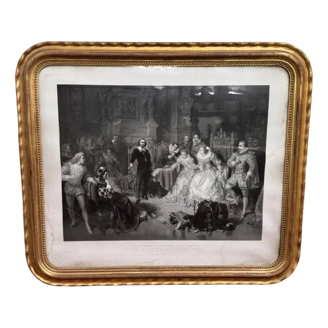 Pierre Cottin & Eduard Ender, Shakespeare at the Court of Elizabeth I, 1800s, Print For Sale