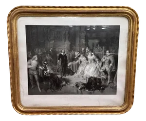 Pierre Cottin & Eduard Ender, Shakespeare at the Court of Elizabeth I, 1800s, Print