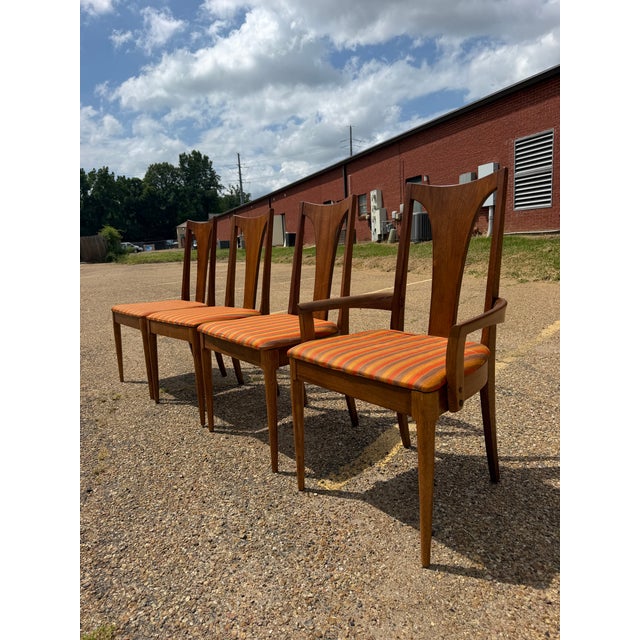 1960s Restored Broyhill Brasilia Dining Table and 4 Chairs For Sale - Image 6 of 10
