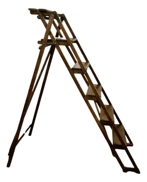 Very Tall 19th Century Decorators Ladder, 1880s
