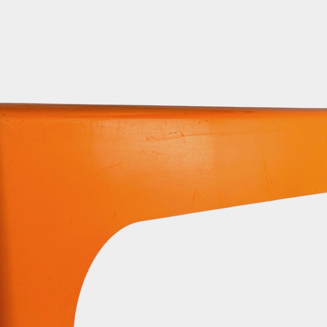 French Model 1872 Low Table in Orange Plastic by Gilac, 1970s For Sale - Image 16 of 18