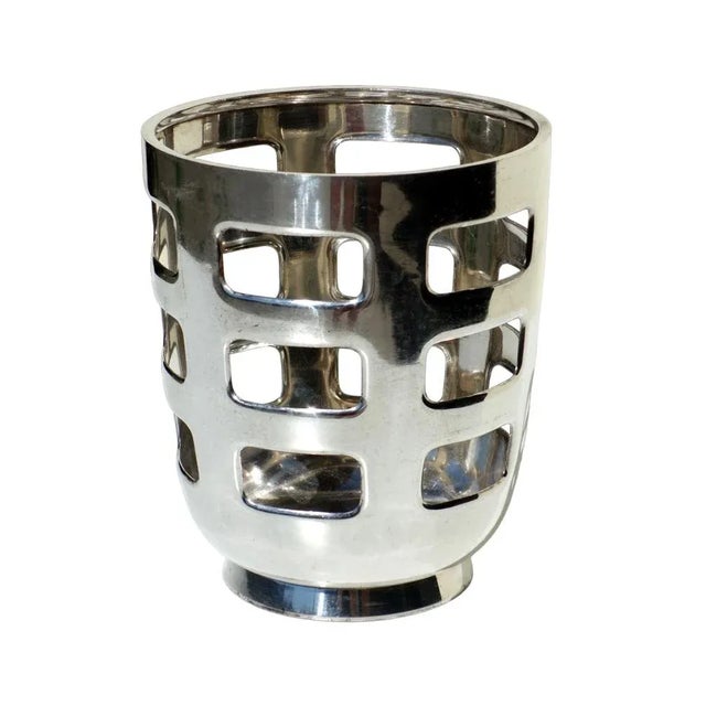 Silver Art Deco Alpacca Silver Fruit Holder Bucket from Gio Ponti Calderoni, 1930s For Sale - Image 8 of 8
