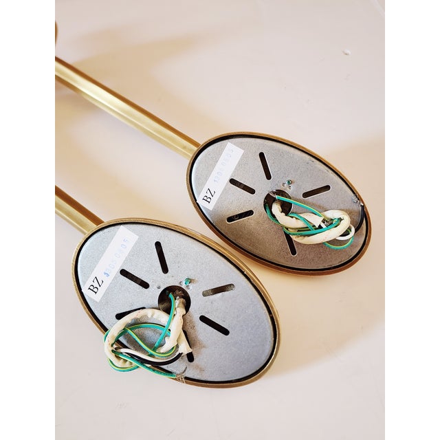 Decorative Crafts Inc. Torchiere Style Brass Wall Sconces-a Pair For Sale - Image 11 of 13