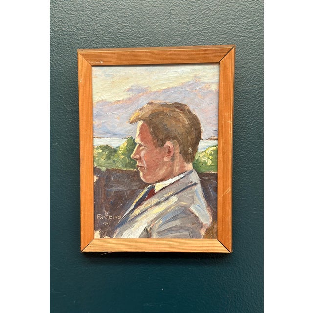 Fröding, Portrait, 1975, Oil on Canvas, Framed For Sale - Image 18 of 18
