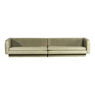 1980s Post Modern Sofa with Plinth Base, 1980 For Sale
