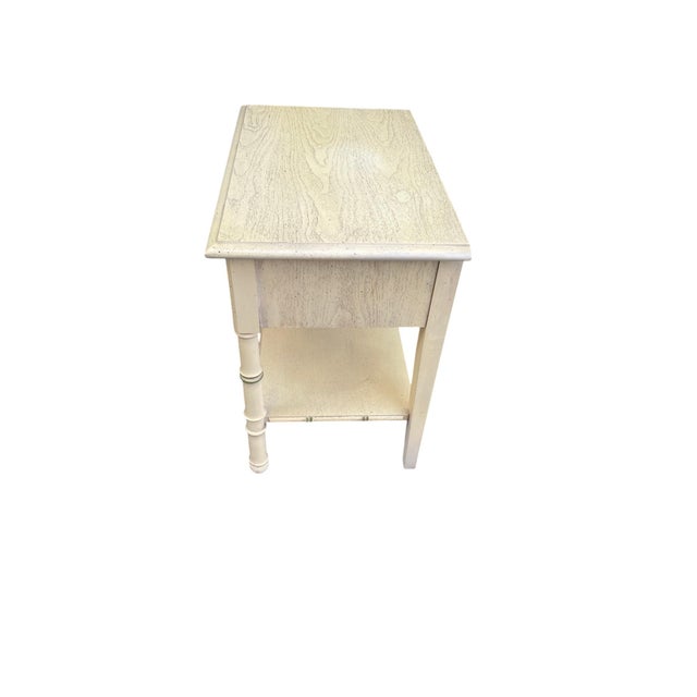 Late 20th Century Faux Bamboo Chinoiserie End Table / Night Stand For Sale - Image 9 of 17