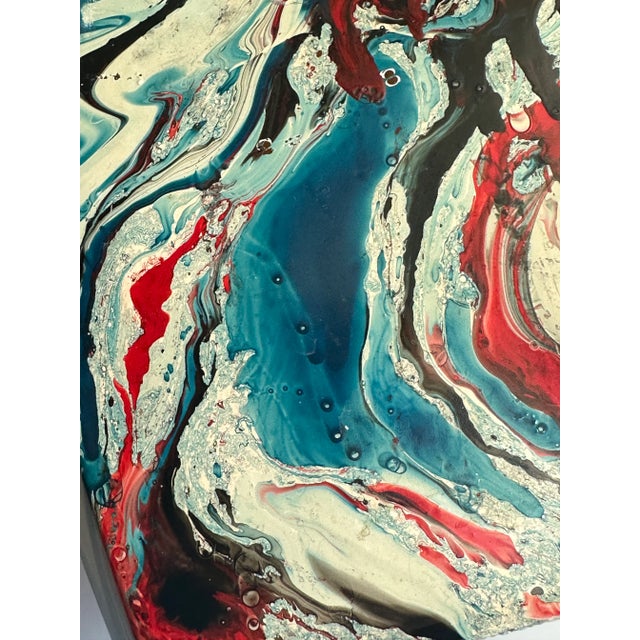 Americana Faux Marble Coated Glass Bottles - a Pair For Sale - Image 4 of 9