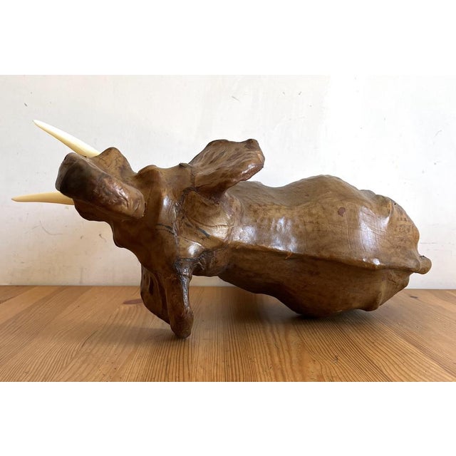 1960s Elephants in Brown Leather, 1960s For Sale - Image 5 of 17