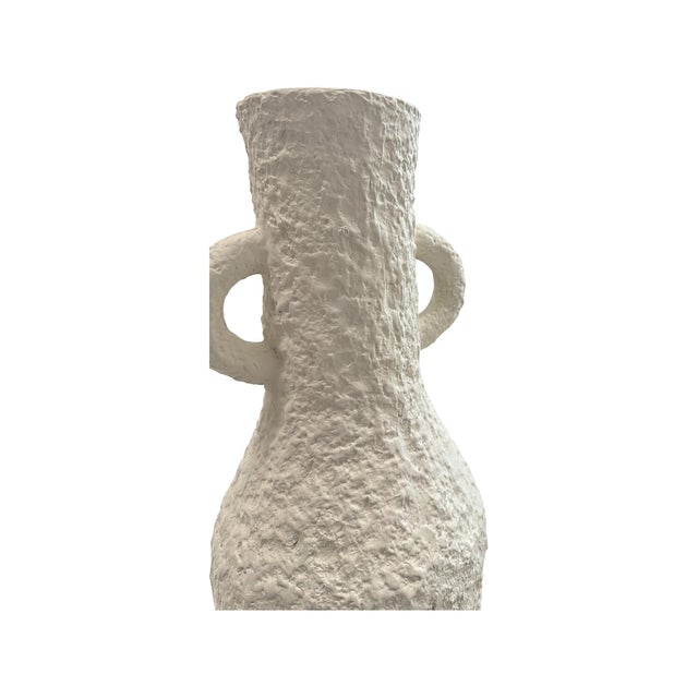 White Rowan Double Handle Vase - Medium For Sale - Image 8 of 11