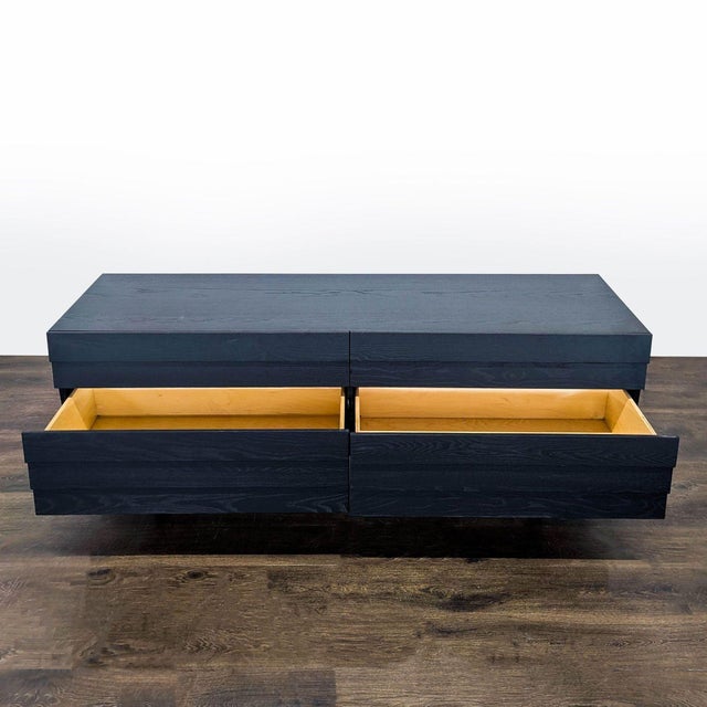 Black Blu Dot Lap Modern Black 6-Drawer Dresser With Sleek Horizontal Design, Attributed For Sale - Image 8 of 12