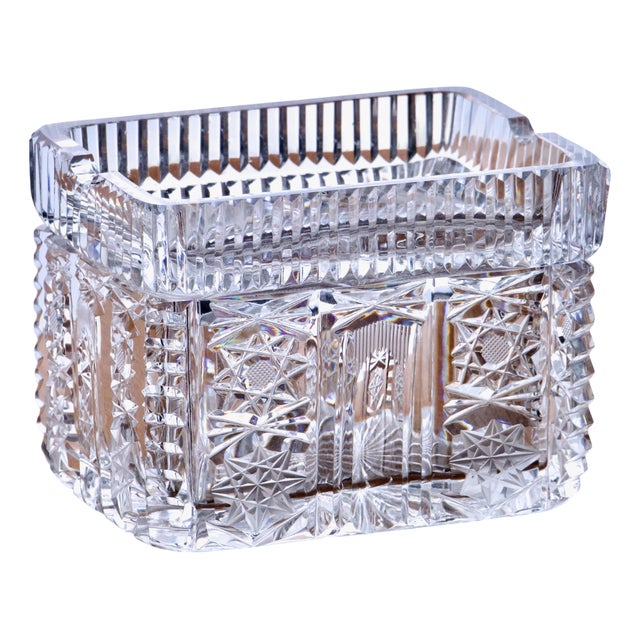 Antique French Crystal Snuffbox, 19th Century For Sale