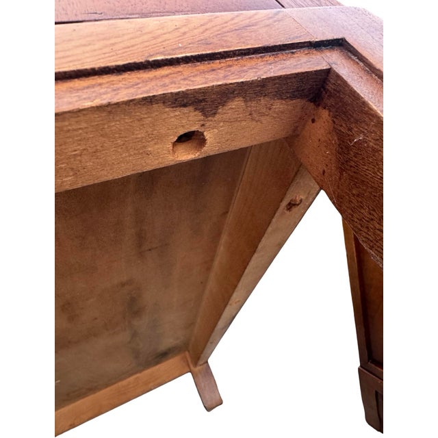 Brown Vintage Asian Modern Walnut Storage End Tables With Brass Hardware – Pair For Sale - Image 8 of 8