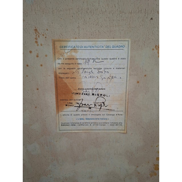 Franco Rispoli, Neapolitan School Female Portrait, 1979, Oil on Canvas, Framed For Sale - Image 6 of 9