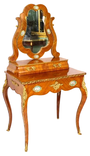 19th Century Ormolu and Sevres Porcelain Mounted Dressing Table and Mirror
