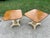 Wood Vintage Henredon Pair of Neo-Classical Walnut & Ivory Accent Tables For Sale - Image 7 of 10