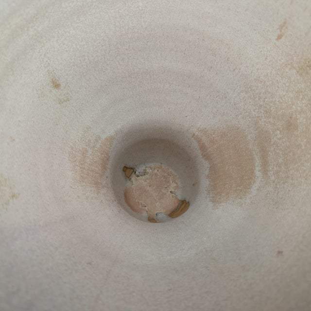 Sally Bowen Prange Signed Edge-Scape Porcelain Vessel With Pink Crystalline Glaze 10.5" For Sale - Image 14 of 14