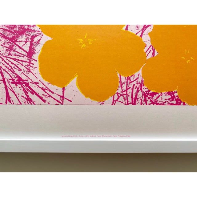 Andy Warhol Estate Vintage 1989 First Edition Lithograph Print Extra Large Framed Pop Art Poster " Flowers " 1970 For Sale - Image 9 of 15