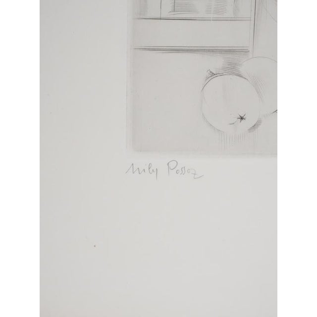 Mily Possoz, Little Girl with Birds, Original Signed Engraving For Sale - Image 9 of 11